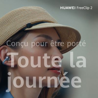 Voir la vidéo pour Ecouteurs HUAWEI FreeClip 2 Noir