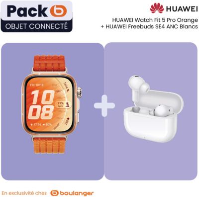 Montre connectée HUAWEI Pack Watch FIT5 PRO orange+Freebuds SE 4