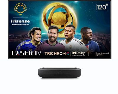 Vidéoprojecteur home cinéma HISENSE 120L9HA Laser TV + écran ALR FRESNEL