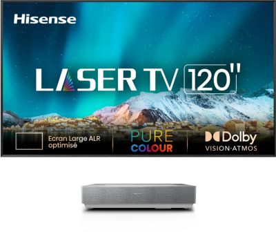 Vidéoprojecteur home cinéma HISENSE 120L5HA Laser TV + écran ALR FRESNEL