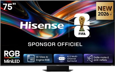 TV RGB MiniLED HISENSE 75UR9S (189cm)