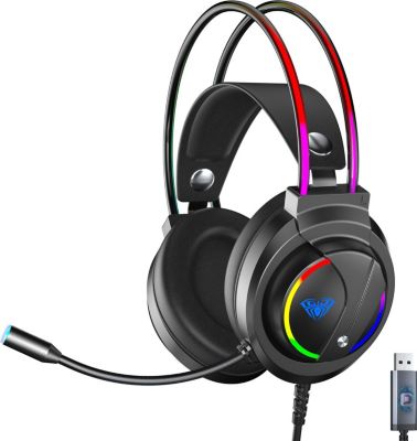 Casque gamer AULA S501 avec arceau RGB pour PC & consoles Casque gamer AULA S501 avec arceau RGB pour PC & consoles