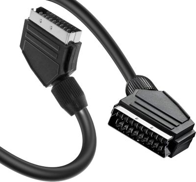 Câble péritel LINQ Peritel Mâle / Mâle Longueur 3m Noir Câble péritel LINQ Peritel Mâle / Mâle Longueur 3m Noir