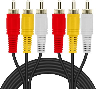 Câble RCA LINQ 3 RCA Mâle vers Mâle Blindé 5m Câble RCA LINQ 3 RCA Mâle vers Mâle Blindé 5m