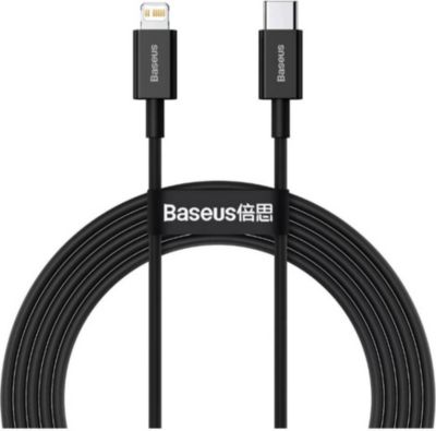 Câble alimentation BASEUS USB-C-Lightning 20W 2m Câble de Charge