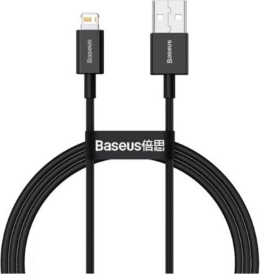 Câble alimentation BASEUS USB-Lightning 2,4A 1m Rapide Câble