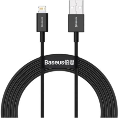 Câble alimentation BASEUS USB-Lightning 2,4A 2m Rapide Câble