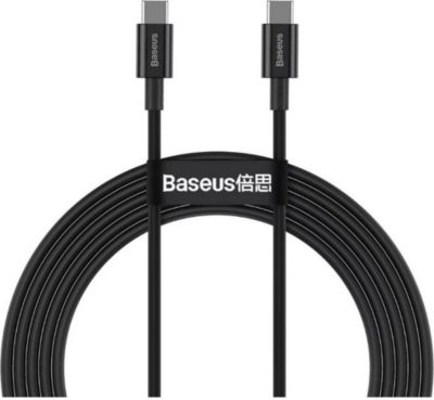 Câble alimentation BASEUS USB-C-USB-C 100W 2m Câble de Charge