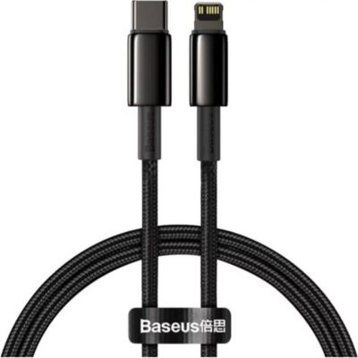 Câble alimentation BASEUS USB-C-Lightning 20W 2m Câble de Charge