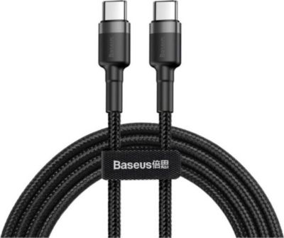 Câble alimentation BASEUS USB-C-USB-C 60W 2m Câble de Charge