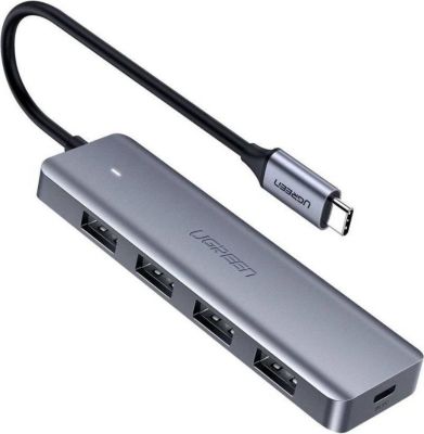 Hub USB C UGREEN Hub USB C 5-en-1 UGREEN Gris avec 4 port