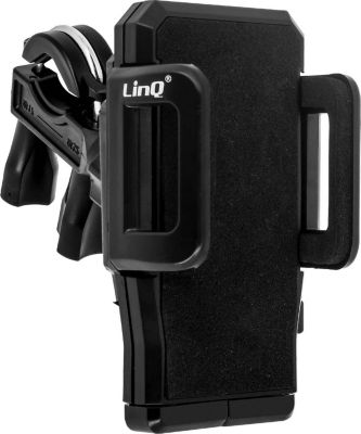 Support smartphone LINQ Vélo Universel Guidon Pinces 360° Noir
