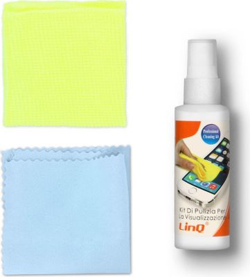 Spray nettoyant LINQ Kit Nettoyant Écran 100ml + 2 Chiffons