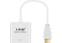 Câble VGA LINQ HDMI Mâle - VGA Femelle 1080P Blanc