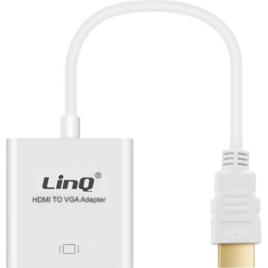 Câble VGA LINQ HDMI Mâle - VGA Femelle 1080P Blanc