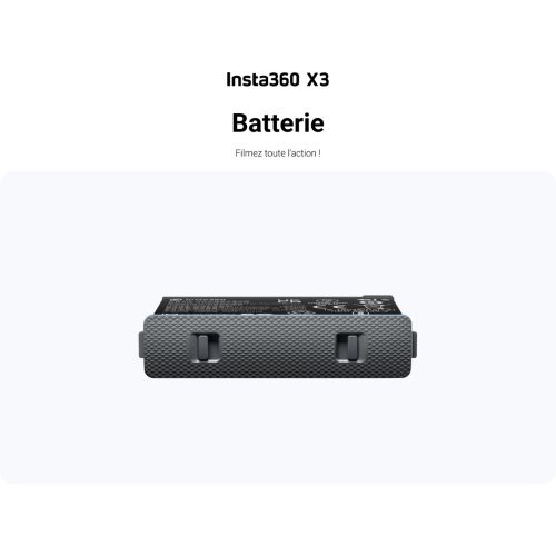 Insta360 X3 - Caméra d'action 360 étanche + 2 batteries supplémentaires +  chargeur + plus 