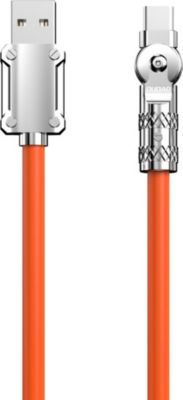 Câble USB C DUDAO 120W rotation 180°   - orange