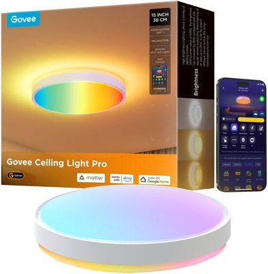 Plafonnier GOVEE Plafonnier connecte rond RGBICWW+RGBICWW