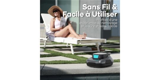 Robot piscine AIPER Scuba SE sans fil - fond - idéal bassin jusqu