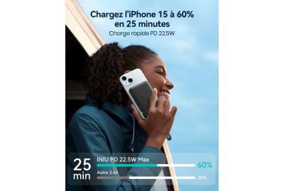 Batterie externe INIU 10000 mAh Pocket Neo USB-A + 2 USB-C