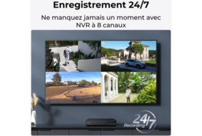Enregistreur de vidéo-surveillance REOLINK Boitier outdoor NVS8 Noir