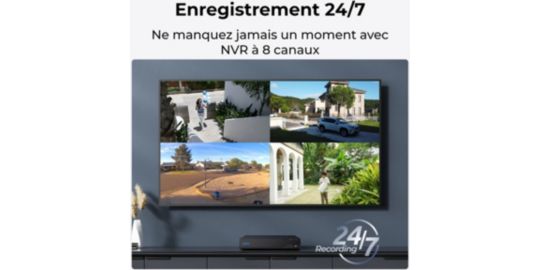 Enregistreur de vidéo-surveillance REOLINK Boitier outdoor NVS8 Noir