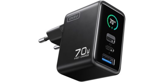 Chargeur INIU 70W Leopard 2 USB-C + USB-A noir