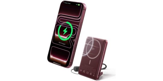 Batterie externe INIU 5000mAh Magnet USB-C Bordeaux