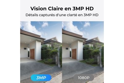 Caméra de surveillance REOLINK B420 +  panneau solaire Blanc