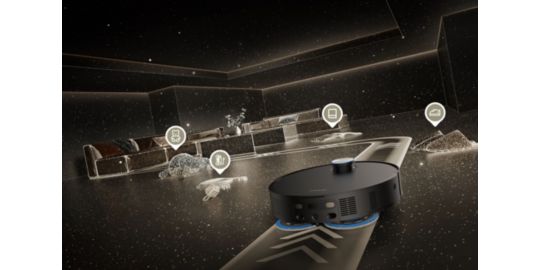 Robot Aspirateur Laveur DREAME MatriX10 Ultra noir avec serpillères auto-interchangeables
