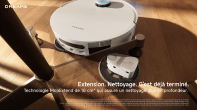 Voir la vidéo pour Robot Aspirateur Laveur DREAME X60 Pro Ultra Blanc