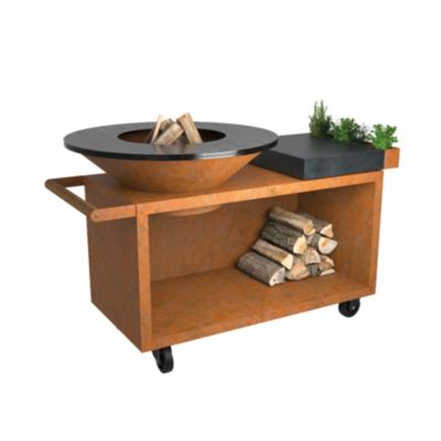 Brasero Ofyr Island Corten 100 Pro Ceramic Dark Grey