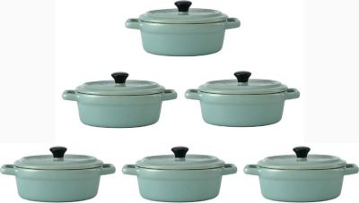 Mini cocotte HOBBYTECH Lot de 6 mini cocottes ovales Bleus Mini cocotte HOBBYTECH Lot de 6 mini cocottes ovales Bleus