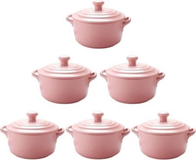 Mini cocotte HOBBYTECH Lot de 6 Minis cocottes Rose Mini cocotte HOBBYTECH Lot de 6 Minis cocottes Rose