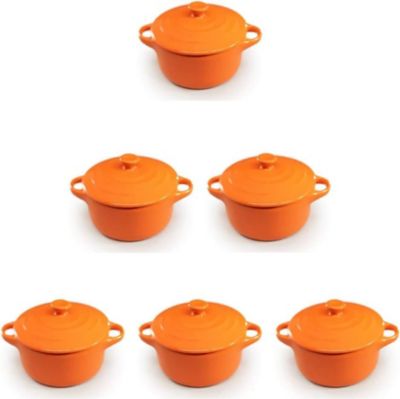 Mini cocotte HOBBYTECH Lot de 6 Minis cocottes Orange Mini cocotte HOBBYTECH Lot de 6 Minis cocottes Orange