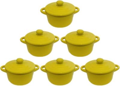 Mini cocotte HOBBYTECH Lot de 6 Minis cocottes Jaunes