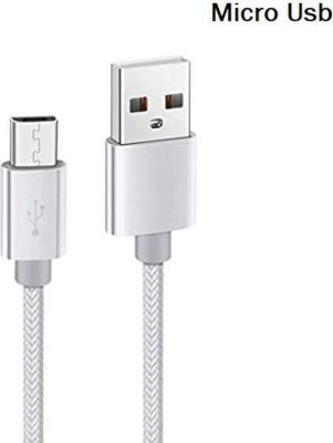 Chargeur secteur HOBBYTECH Câble tressé micro usb Argent