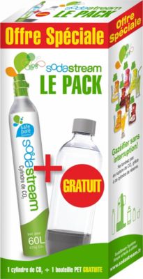 Cylindre CO2 SODASTREAM CO2 + 1 BOUT. PET 1L GRATUITE