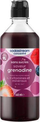 Concentré SODASTREAM saveur grenadine sans sucres 440mL