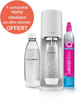 Machine à soda SODASTREAM TERRA blanche Pack 2 bouteilles