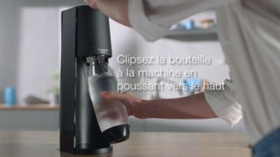 Voir la vidéo pour Machine à soda SODASTREAM Terra Noire pack 2 bouteilles + 1 recharge