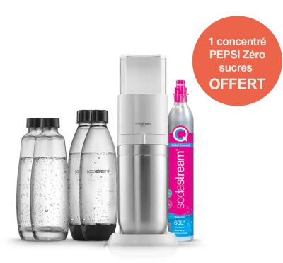 SODASTREAM machine a gazeifier MEGA PACK Jet blanche + bouteille