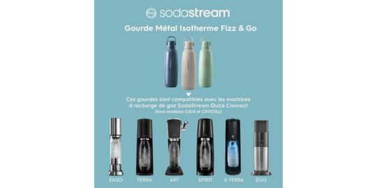 Bouteille SODASTREAM Gourde Fizz & Go Cool sable