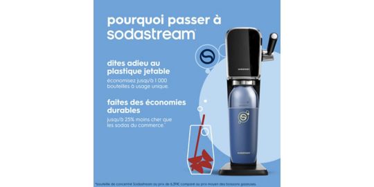 Gourde SODASTREAM Fizz & Go EASY MIX bleue 0.7L