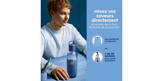 Gourde SODASTREAM Fizz & Go EASY MIX bleue 0.7L