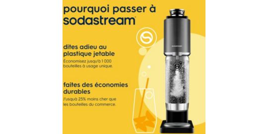 Machine à soda SODASTREAM Machine FRESH PLUS Noire