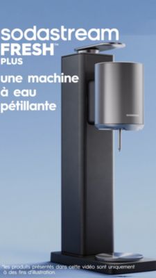 Voir la vidéo pour Machine à soda SODASTREAM Machine FRESH PLUS Noire