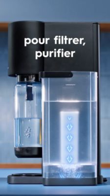 Voir la vidéo pour Machine à soda SODASTREAM Machine PURE Blanc Sable
