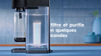 Voir la vidéo pour Machine à soda SODASTREAM Machine PURE Blanc Sable