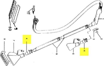 Kit de réparation TORNADO entretoise tube suceur